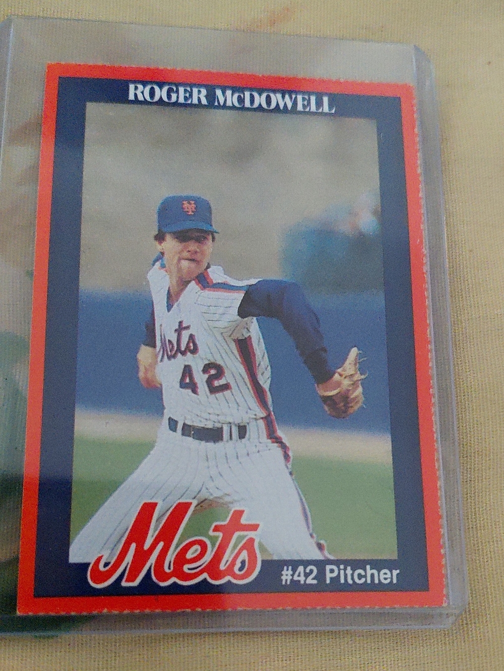 Roger McDowell New York Mets Baseball Card - Blue, Red